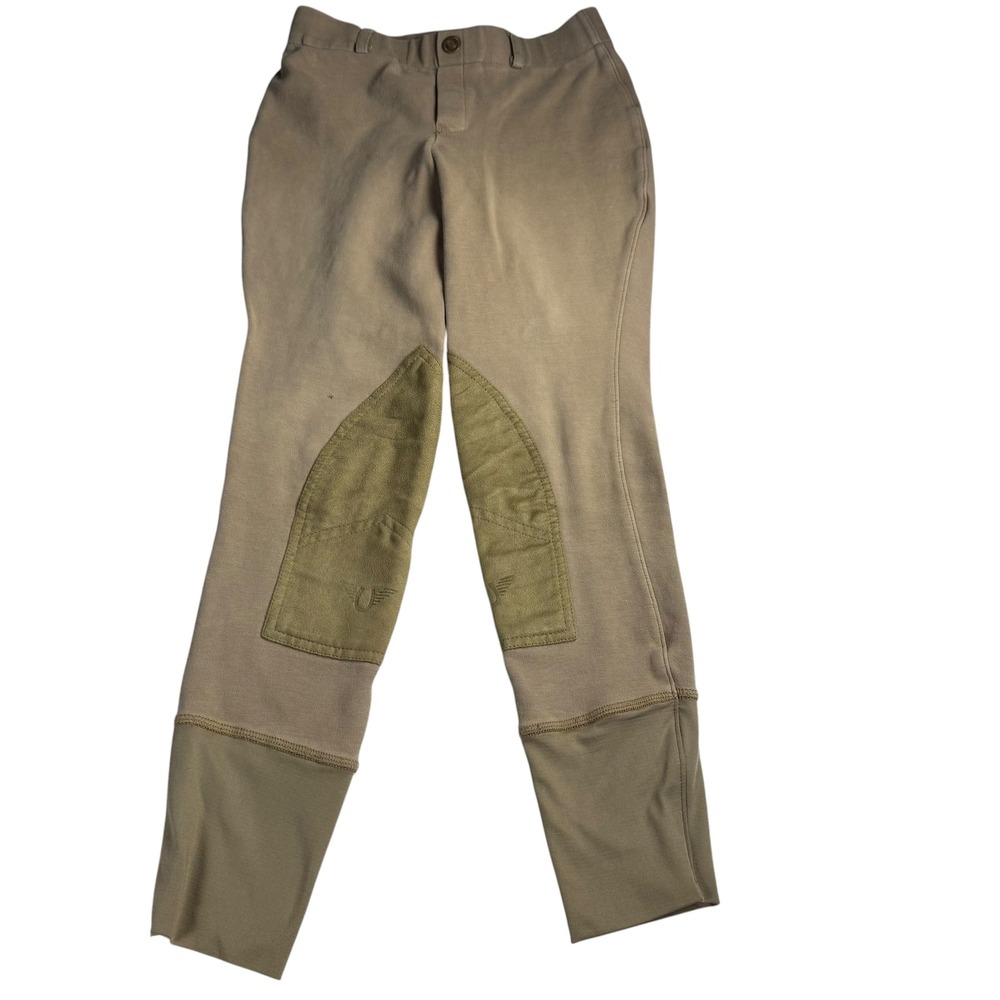 TuffRider Girls Sand Equestrian Riding Breeches Pants Tan‎ Size 10 Beginner